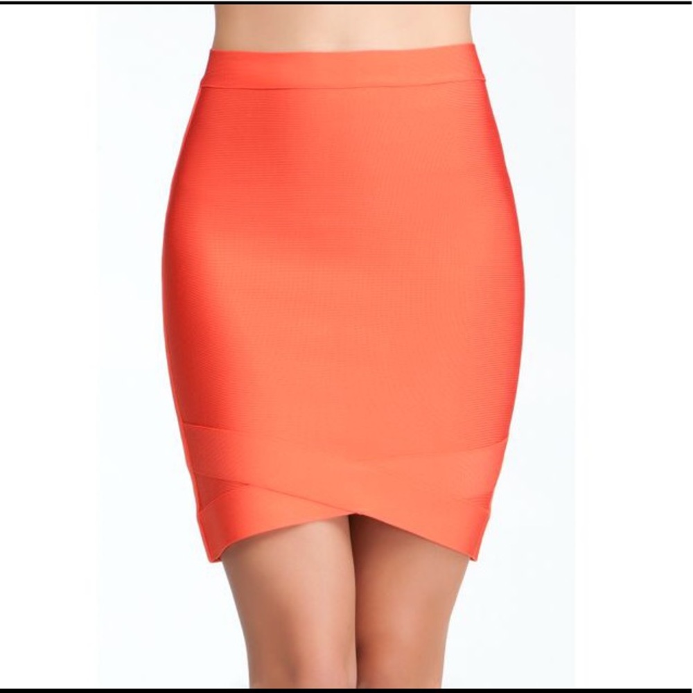 Bebe Faux Wrap Bandage Skirt